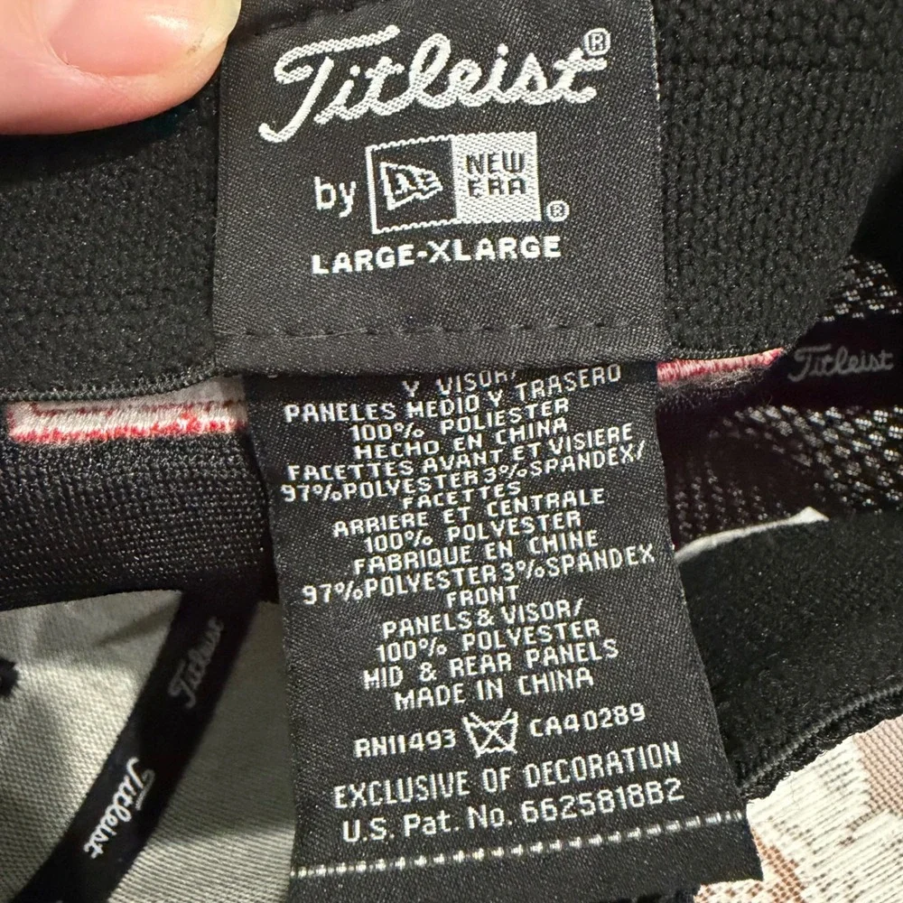Titleist Golf Hat Mens‎ L-XL Black Foot Joy Mesh Back New Era FJ Pro V1 Cap